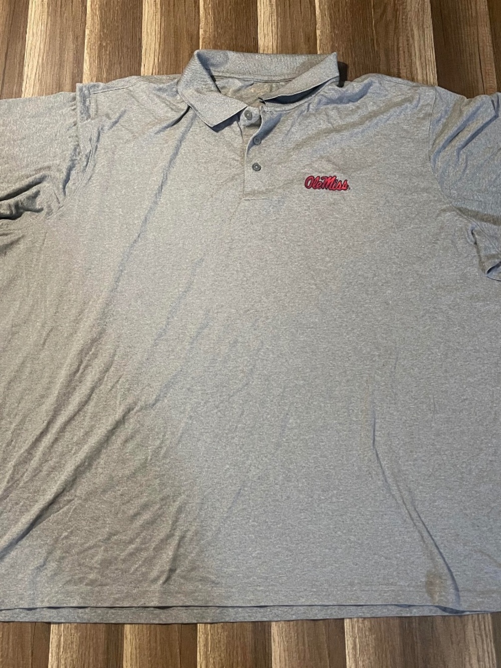 Grey Antigun Ole Miss Polo Shirt Size 3xl